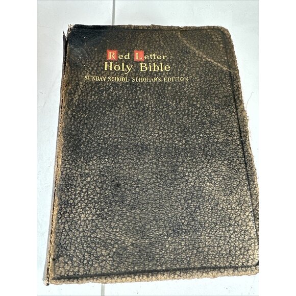 Vintage Holy Bible Sunday School Scholar’s Edition Circa Early 1900's Old & New